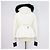 Veste Moncler Off White en polyester avec capuche amovible bordée de fourrure et ceinture Blanc - vue 3