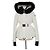 Veste Moncler Off White en polyester avec capuche amovible bordée de fourrure et ceinture Blanc