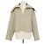 Top Maxi Piligrim in misto lana e seta beige Nanushka