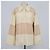 Nanushka Mini Abito in Patchwork di Eco-pelle Beige e Crema