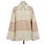 Nanushka Vestido Mini de Patchwork de Piel Sintética Beige y Crema