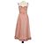 Abito midi in lino e seta Luna Ruffle Dusty Peach di Zimmermann Pesca