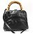 Borsa a spalla Gucci Bamboo Marrone Nero - vista 3