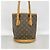 Borsa Tote Louis Vuitton Monogram Bucket PM Marrone - vista 10