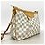 Borsa a tracolla Louis Vuitton Damier Azur Siracusa PM Bianco - vista 2