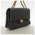Borsa a tracolla Chanel in agnellino nero - vista 2