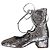 Chiara Ferragni silberne Glitzer-Stiefeletten
