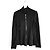 Giorgio Armani Kaschmir-Mix Rippstrick-Jacke mit Reißverschluss Schwarz