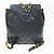 Chanel Duma Drawstring Quilted Leather Small Blu navy - vista 2