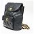 Chanel Duma Drawstring Quilted Leather Small Blu navy - vista 3