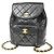 Chanel Duma Drawstring Quilted Leather Small Nero