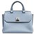 Bolso de mano MCM de cuero en azul claro