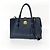 Miu Miu Madras Leather Large Azul marino - vista 2