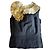 Dries Van Noten Top sin mangas negro con cuello de volantes dorados