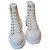 Sneakers alte in pelle bianca Alexander McQueen Bianco