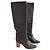 Botas de couro pretas Chloé Preto - vista 3