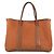 Borsa a spalla in pelle e tela Garden Party PM di Hermès Arancione