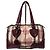Burberry Borsa Bowling Heart Chester Tela Supernova Check e Pelle Verniciata Rosso Beige