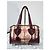 Burberry Borsa Bowling Heart Chester Tela Supernova Check e Pelle Verniciata Rosso Beige - vista 10