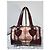 Burberry Borsa Bowling Heart Chester Tela Supernova Check e Pelle Verniciata Rosso Beige - vista 3