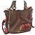 Lancel Bolso Saco de Cuero Castaño Roja Crudo