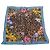 Dolce & Gabbana Seidentuch mit Animalier- und Blumendruck Braun Mehrfarben Leopardenprint