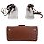 Fendi Borsa a tracolla e manico Silvana in pelle marrone e bianca - vista 4