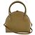 Fendi Vintage Gelbe Textur-Canvas Dome 2Way Crossbody Handtasche Braun