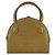 Fendi Vintage Gelbe Textur-Canvas Dome 2Way Crossbody Handtasche Braun - Ansicht 3