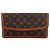 Louis Vuitton Borsa Clutch Pochette Dame Flap Vintage in tela monogram marrone