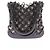 Borsa Polène Solé in pelle nera Nero