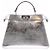 Borsa Fendi Peekaboo in pelle argentata Argento - vista 2
