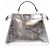 Borsa Fendi Peekaboo in pelle argentata Argento - vista 4