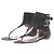 Laurence Dacade Schwarze Sandalen mit Strass