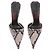 Autre Marque Mules en cuir effet serpent "Gigio" Violet - vue 4
