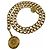 Chanel Vintage Metall-Gürtel mit Coco Mark Münze und Kette Golden