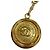 Chanel Vintage Metall-Gürtel mit Coco Mark Münze und Kette Golden - Ansicht 5