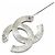 Spilla Bijou Chanel in cristallo e strass argento - vista 4