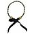 CHANEL Vintage Leder-Kettenbandgürtel mit Coco Mark Metall-Logo Schwarz Golden