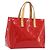 LOUIS VUITTON Monogram Vernis Reade PM Hand Bag Rouge M91088 LV