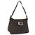 FENDI Zucca Canvas Mamma Baguette Shoulder Bag Black Brown