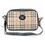 Bolsa de Ombro Burberry Nova Check em Lona e Couro Preto