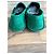 Mocassini Gucci in suede verde dettaglio Bamboo - vista 3