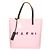 Marni Logo Tote Bag in Pink und Ivory Roh