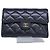 Portafoglio Tri-Fold Chanel in vitello granulato nero