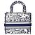 Borsa Christian Dior LADY D-LITE Medium Toile de Jouy Embroidery Blu - vista 3