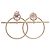Hermès Hermes 18K Pink Gold Echappé PM Kreis-Motiv Ohrringe Golden