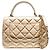 Borsa a tracolla Chanel Gold Trendy CC Small D'oro - vista 3