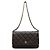 Borsa a tracolla portafoglio Chanel Classic Caviar nera senza logo Nero