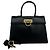 Salvatore Ferragamo Lederhandtasche mit Gancini-Hardware Schwarz